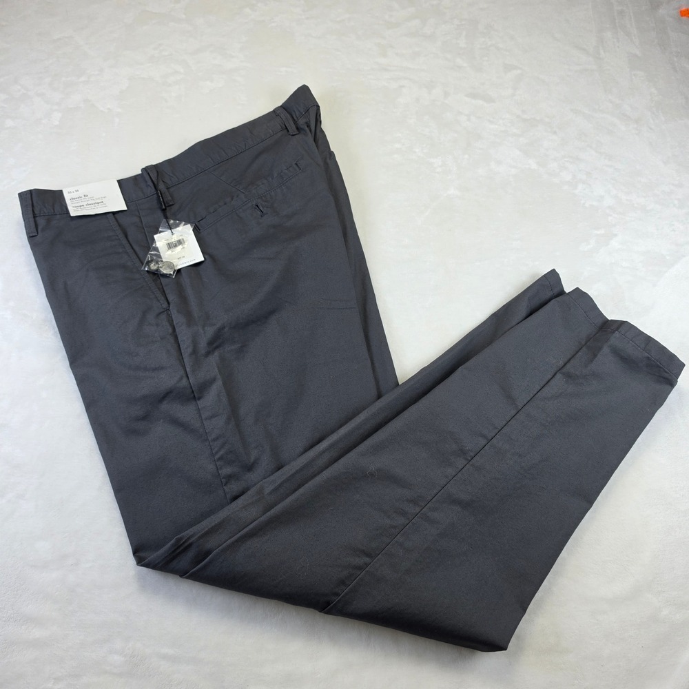 Calvin Klein Pants Mens 33x30 Grey New Classic Fit Straight Leg Chino Trousers